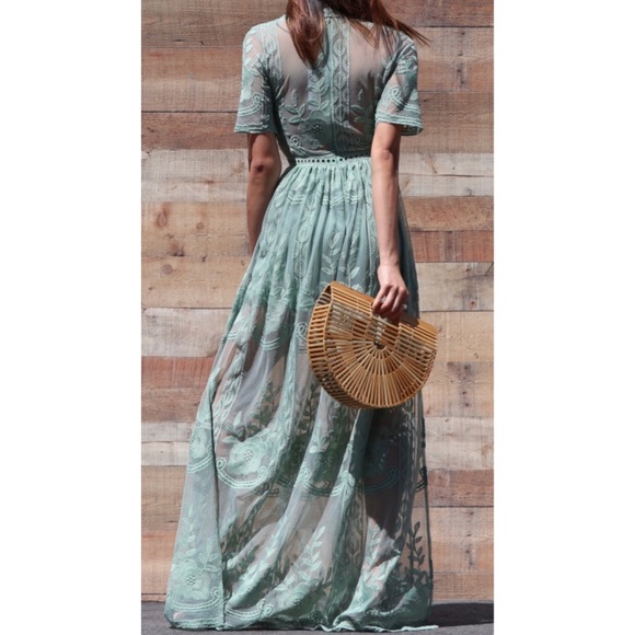 White Lace Maxi Romper Dress - Picture 6 of 7